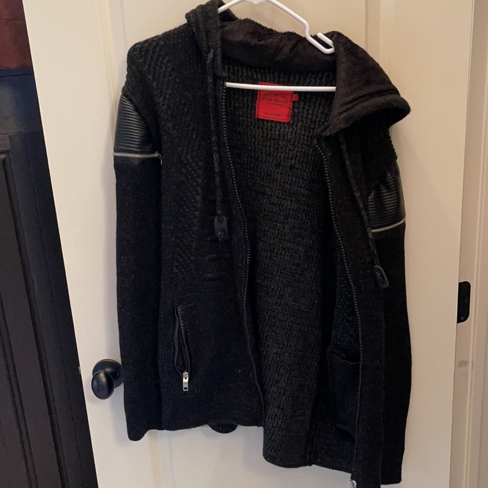 Leather Patch Sweater - image 3